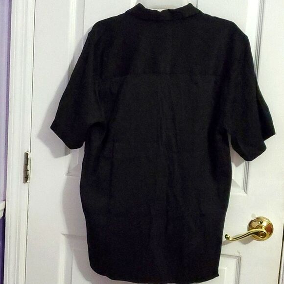 The Havanera Black Patterned Beach Festival Button Down Shirt - Picture 4 of 7